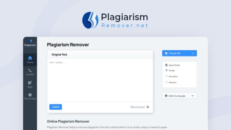 Creating a Plagiarism Remover Tool on Blogger [Script]