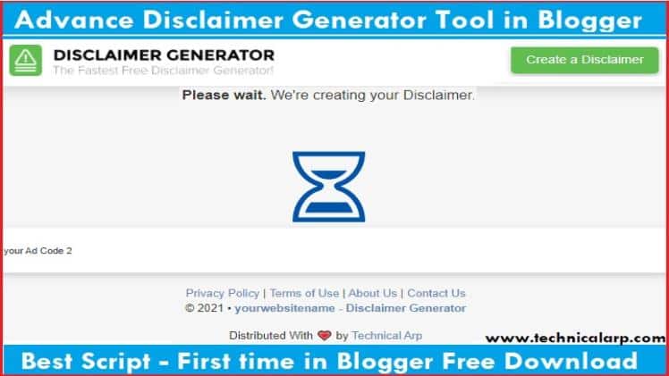 Disclaimer Generator Tool Script