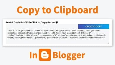 Text and Code Box With Click to Copy Button